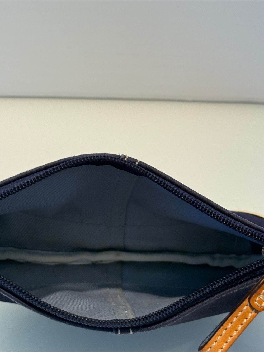 Coach Navy and White Wristlet with Daisy Charm - Picture 8 of 8